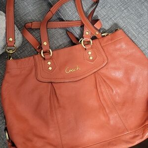 Orange Coach Purse and Wallet